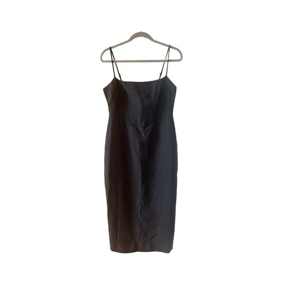 $298 NWT Likely Women's Black Solid Shepp Midi Sheath Dress Size 10 - Picture 6 of 11